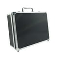 thumbnail image 4 of Caja de almacenamiento de aluminio Caja de concha dura resistente Instrumentos de accesorios grandes Almacenamiento de herramientas Multifuncionales negro, 4 of 8