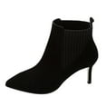 thumbnail image 2 of QISIWOLE Women's Mesh Ankle Bare Boots Pointed Stiletto Heel Casual Short Tube Booties,Savings, 2 of 3