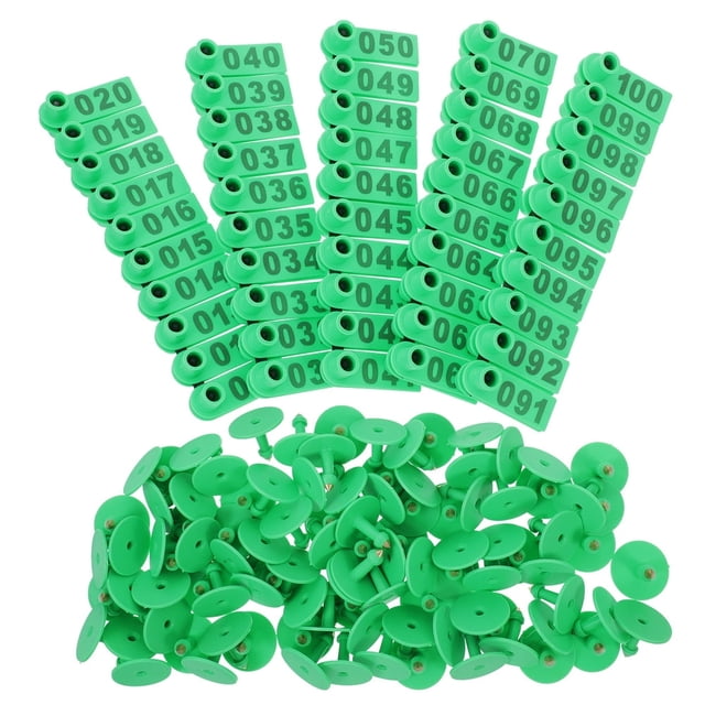 HAOAN100pcs Cattle Ear Tags Cow Ear Tag Animal Ear Signs Cow Plastic Ear Tags Ear Tags For Calf Sheep Livestock Ear Tags Sheep Ear Tags