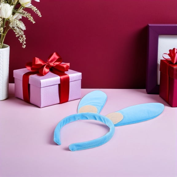TABLZONE Rabbit Ears Headband Blue Bunny Hairband for Adult Party Costume Accessory