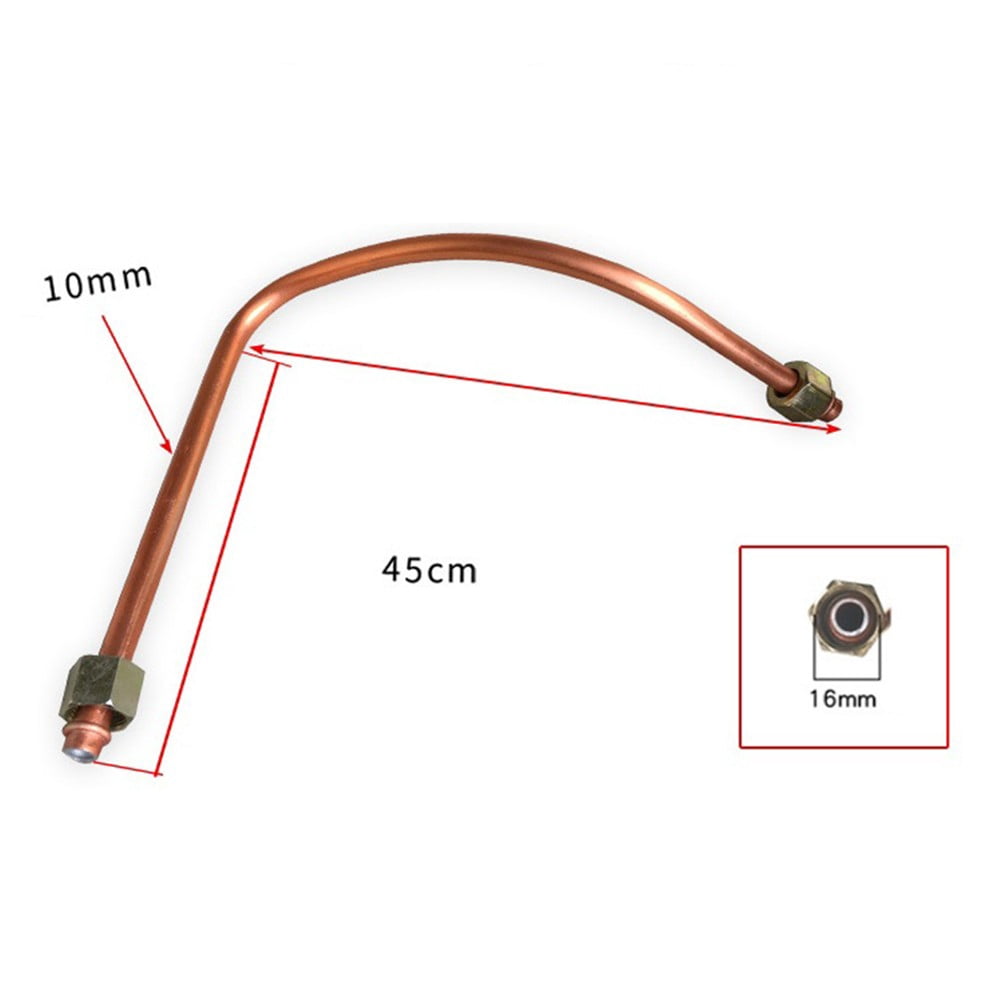 Tube échappement Compresseur Air Aluminium - Filetage G3/8", 10x435mm - Pièce Rechange Pompe à Air