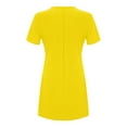 thumbnail image 5 of Prolriy Dresses for Women 2024 Women's Dresses Short Sleeve Dating Beach Casual Loose Dress Womens Dresses Yellow L, 5 of 5