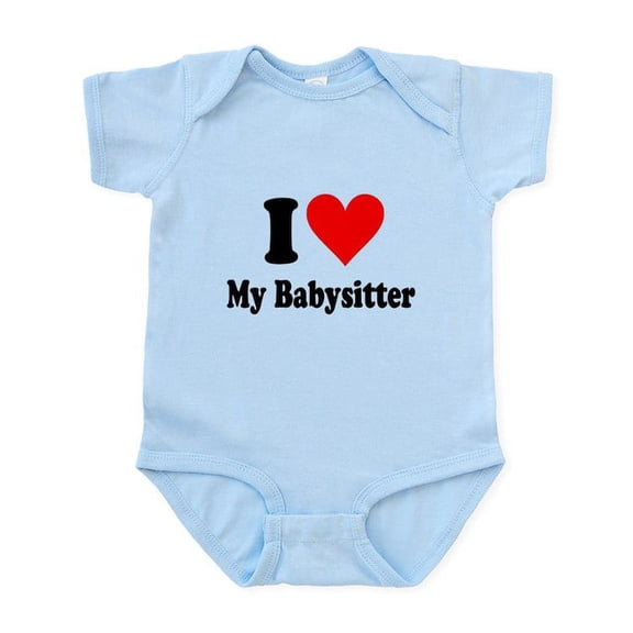 CafePress - I Love My Babysitter Infant Bodysuit - Baby Light Bodysuit, Size Newborn - 24 Months