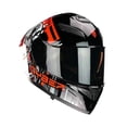 thumbnail image 2 of Casco Abatible Moto Kov Stark Cyber Punk Negro Naranja Dot, 2 of 5