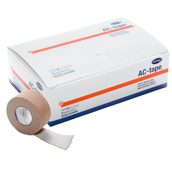 Hartmann AC-tape Athletic Tape 1" x 5 Yd Mid-Strength Adhesive 64100000, 12 Ct