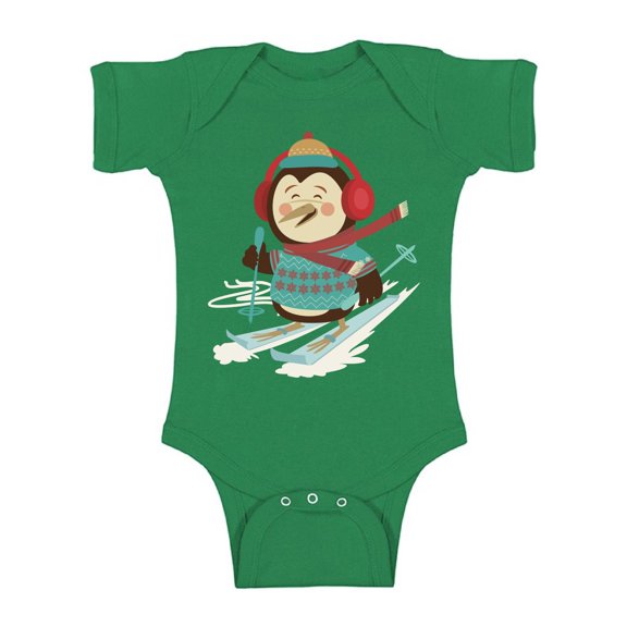 Awkward Styles Xmas Baby Outfit Bodysuit Christmas Penguin Romper