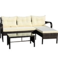 thumbnail image 7 of Patio 3-Piece Rattan Sectional Set | Great for Outdoor Socializing and Relaxing | Featuring Comfortable Seat and Back Cushions | Solves Lack of Comfort in Outdoor Seating, 7 of 7