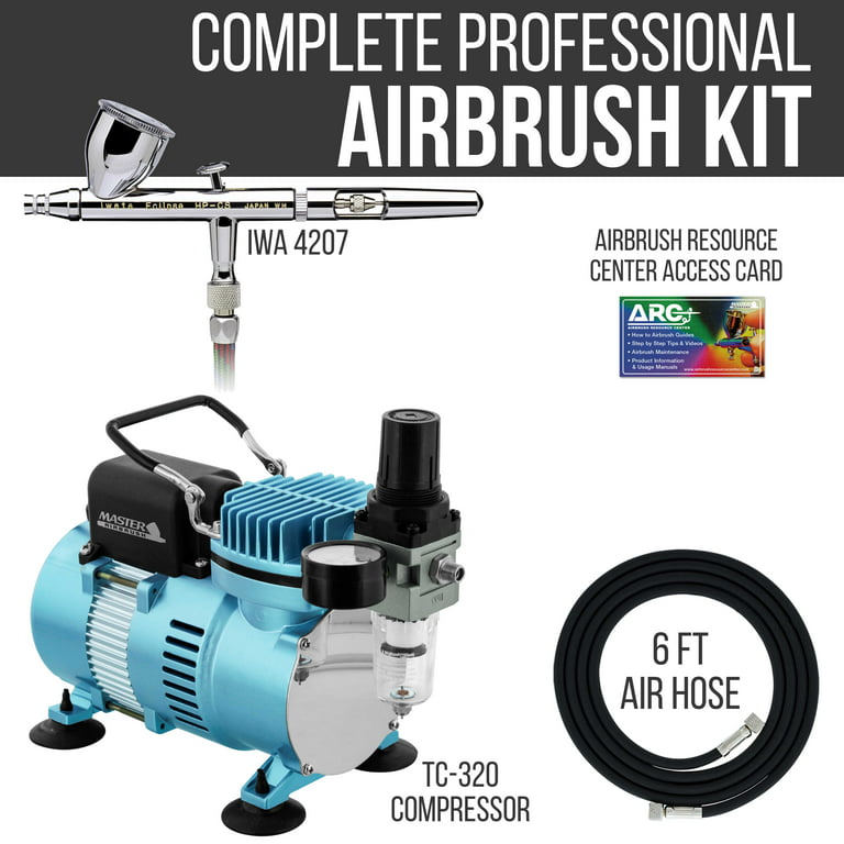 Ambition Series Airbrush Kit Compressor GT-820, 2 Airbrushes