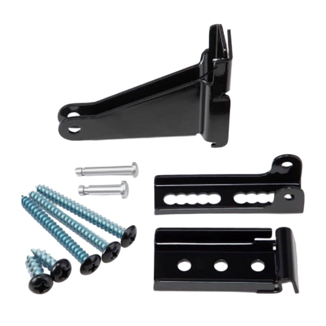 Kit de reparación de herrajes para puertas con soporte de cierrapuertas de alto rendimiento y fácil instalación Negro
