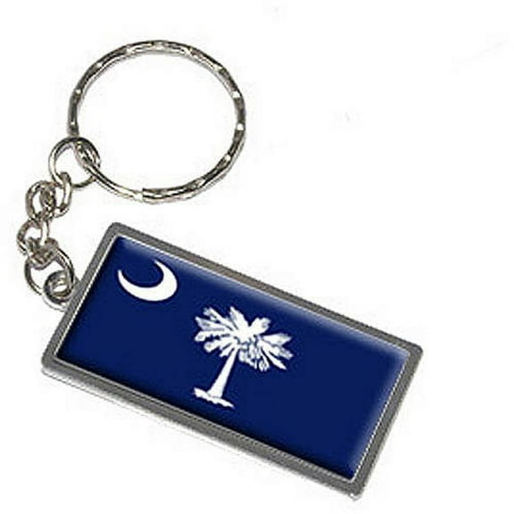 South Carolina State Flag Keychain Key Chain Ring
