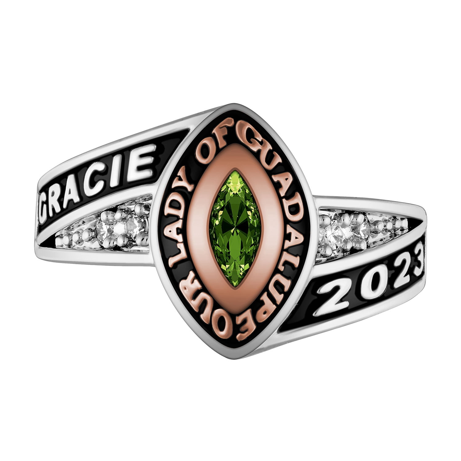Order Now for 2025 Graduation, Freestyle Women's Marquise Birthstone Class Ring, Personalized, High School or College Graduation