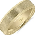 thumbnail image 3 of SZUL Men's 6mm Stone Finish Wedding Band in 10K Yellow Gold, 3 of 4