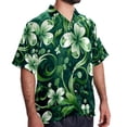 thumbnail image 2 of Saint Patrick's Day Men's Short Sleeve Hawaiian Beach Shirts, Casual Printed Button Down Spread Collar Tops, Summer Unisex Style, 2 of 6