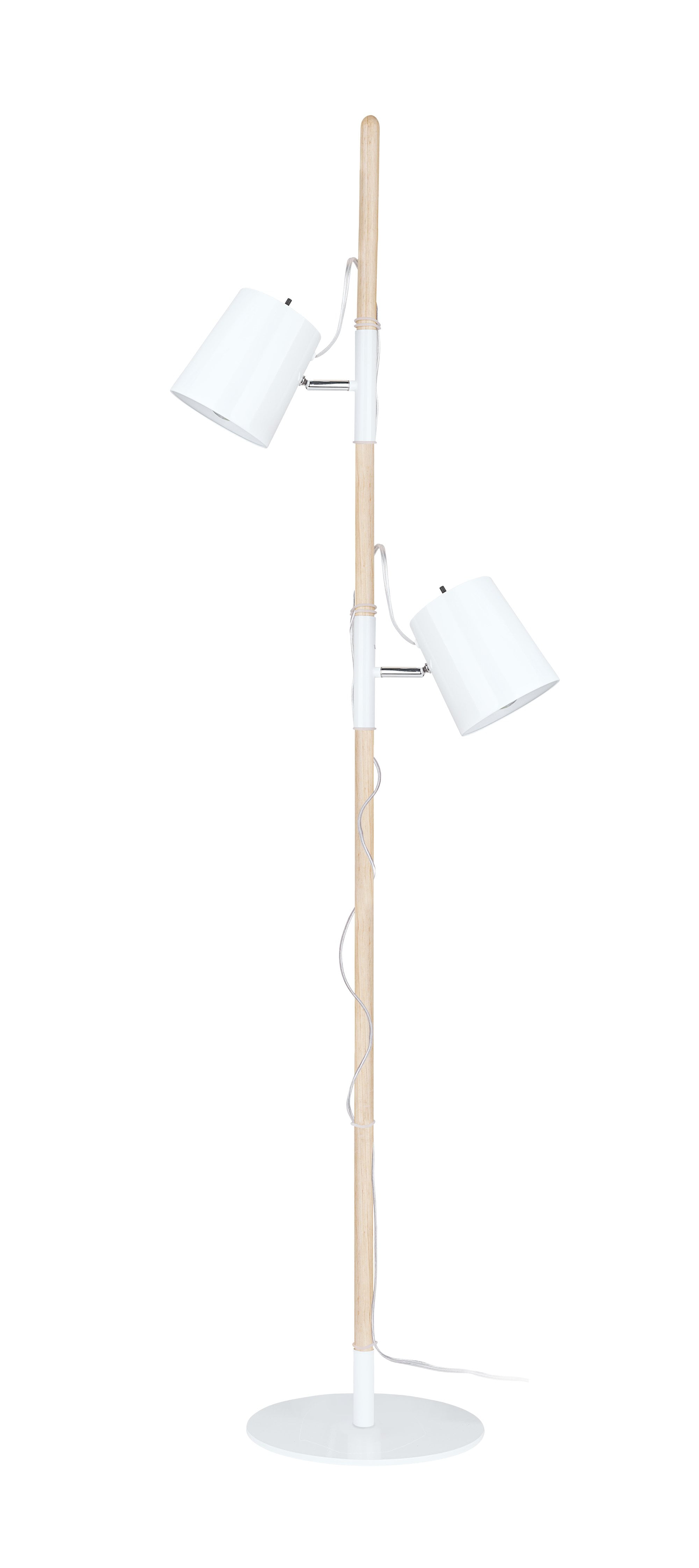 Modern Matte White Adjustable Outdoor Floor Lamp, 61.5"