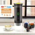 thumbnail image 3 of Portable 3-in-1 Coffee Maker for Grounds & Capsules, 60ml, Self-Heating, Hot/Cold Brew, Type-C Fast Charge, 2500mAh Battery for 25 Cups, Ideal for Outdoor, Travel & Office, 3 of 10