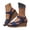 Navy, variant on Pandaie Wedge Sandals for Women Strappy Open Toe Platform Slip on Walking Shoes Arch Support Ankle Strap Summer Beach Casual Sandal Beige Size 6.5