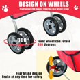 thumbnail image 4 of Poussette pour Animaux à 4 Roues, Poussette Pliable pour Chien, Poussette pour Chat avec Panier de Rangement et Doublure Amovible, Chariot de Transport Pliable Léger pour Promenade pour Chiens et Chats, Rouge, 4 of 7