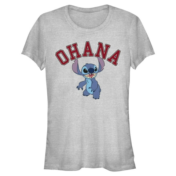 Juniors Lilo & Stitch Ohana Collegiate T Shirt