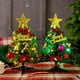 thumbnail image 4 of Árbol de Navidad de mesa de 30 cm, mini árbol de pino artificial de Navidad con luces LED y adornos, 4 of 8