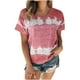 thumbnail image 1 of Tops Para Mujer Elegante Casual Tallas Grandes Blusas Camisas Estampado de Moda Camiseta de Manga Corta Cuello Redondo Odeerbi ODB154836, 1 of 5