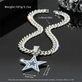 thumbnail image 6 of Men Women Hip Hop New Pentagram Pendant Necklace 15mm Crystal Cuban Chain HipHop Iced Out Bling Necklaces Fashion Charm Jewelry, 6 of 8