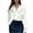 White, variant on SwiftWear Women's V-Neck Long Sleeve Blouse Dressy Casual Soft Loose Fit Satin Top Button Down Shirt for Office & Everyday Wear​ Beige