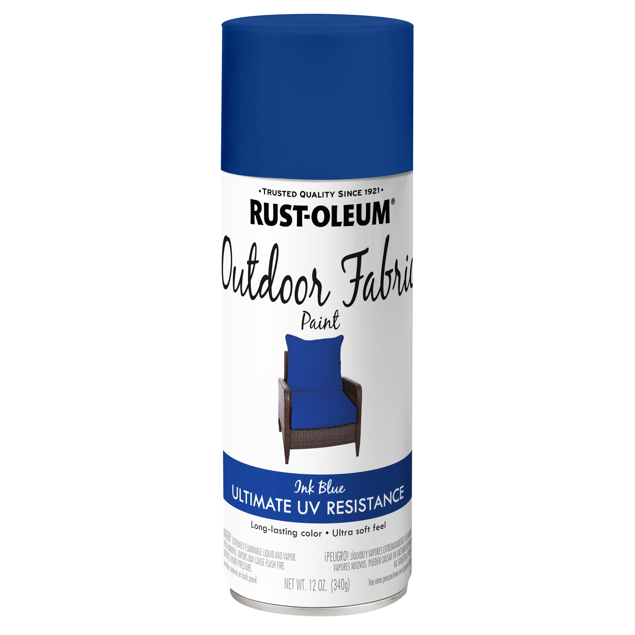 6 Pack, Ink Blue, Rust-Oleum Specialty Outdoor Fabric Matte Spray Paint- 369538, 12 oz.