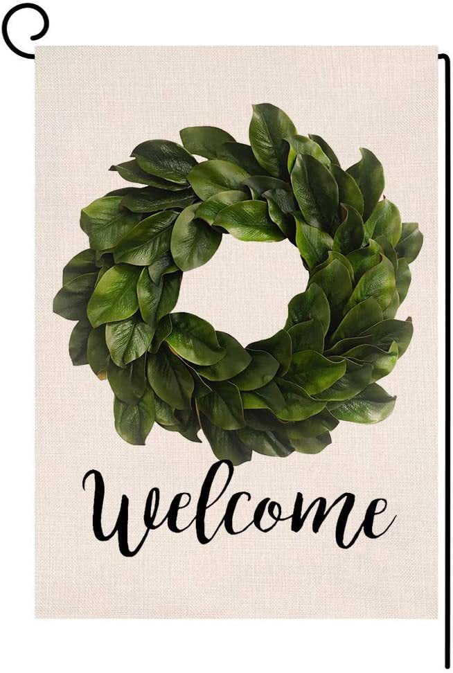Sublimated Wreath Sign. Welcome to our Home with Magnolias Wreath Sign