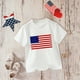 thumbnail image 3 of Gibobby ropa Niños blusas Camisetas del 4 de julio para niños pequeños, camiseta con la bandera americana, camisetas patrióticas de manga corta para el Día de la Independencia(Blanco, 5-6 Años), 3 of 5