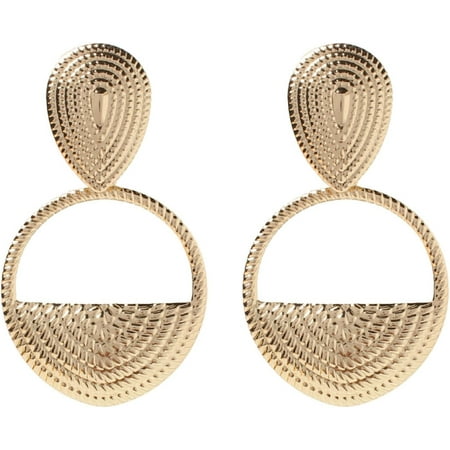 6 * 3.5cm Retro Geometric Metal Earrings For Women[k847]