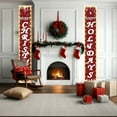 thumbnail image 5 of Merry Christmas Banners with String Lights, Xmas Decoration Banners for Outside Door, Christmas Decorations for Porch Sign, Indoor, Yard (B), 5 of 6