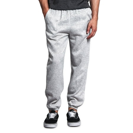G-Style USA - G-Style USA Men's Elastic Cuff Fleece Sweatpants - HILLSP - LIGHT GREY - 2X-Large