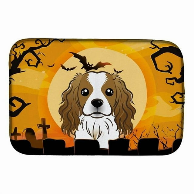 Carolines Treasures BB1782DDM Halloween Cavalier Spaniel Dish Drying Mat