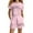 Light Pink, variant on Hienoo Girls Outfits Los Angeles Cotton Short Sleeve T-Shirt Shorts Outfits, Sizes 3-14