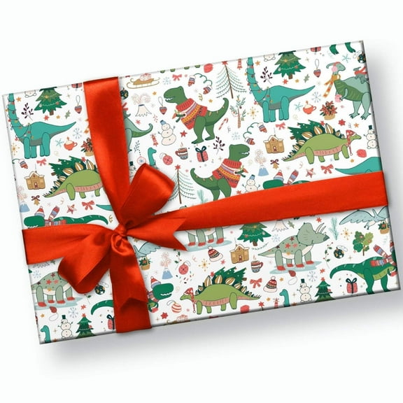 Dinosaur Christmas Gift Wrap