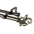 thumbnail image 2 of Central Design 4774-484 0.8125 in. Giles Double Curtain Rod with 48 to 84 in. Extension, Antique Brass, 2 of 2