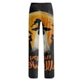 thumbnail image 5 of Halloween Pajama Pants for Women Black Witch Print Elastic Waist Comfy Lounge Pjs, 5 of 5