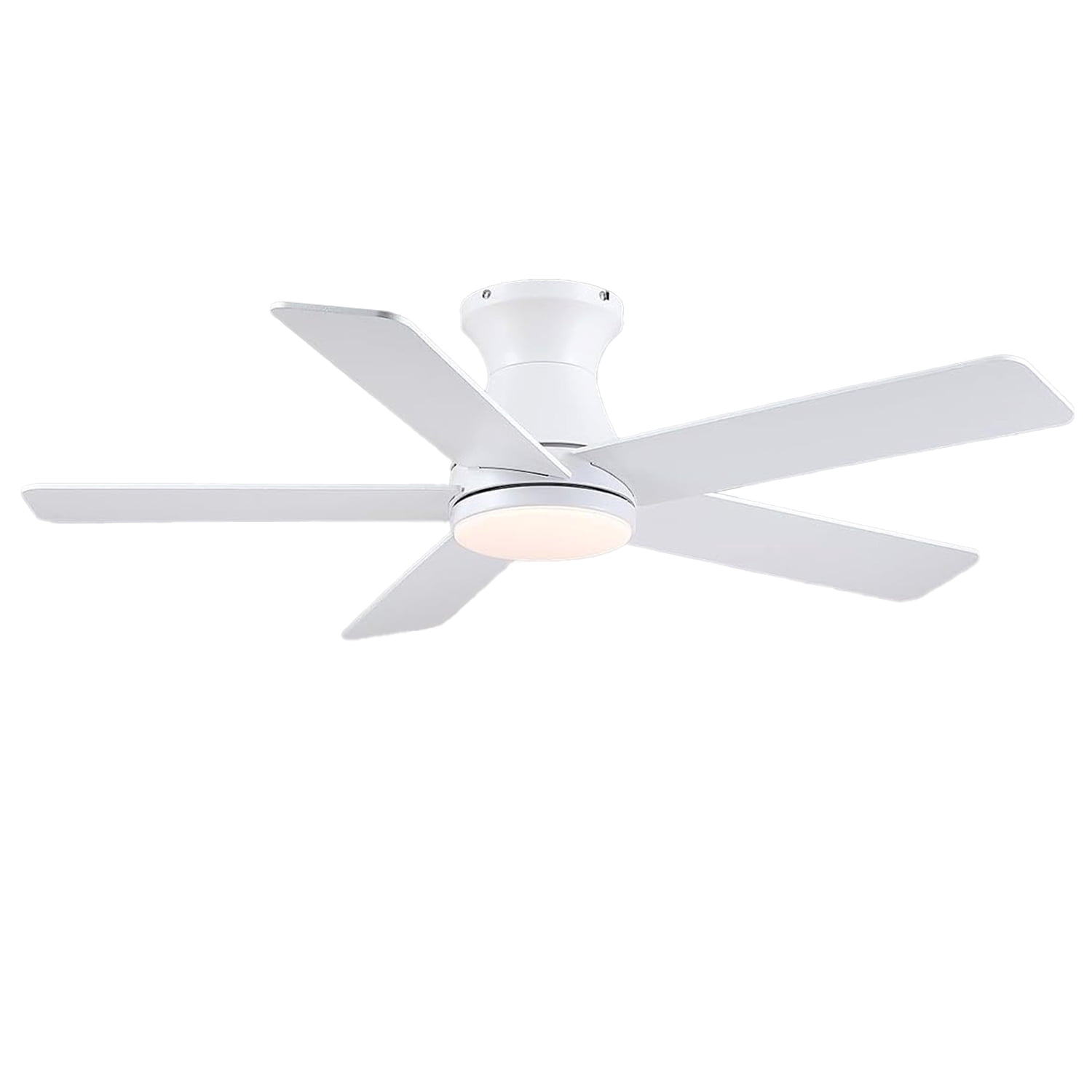 YIOSI 46'' Low Profile Ceiling Fan with LED Light, Quiet DC Motor, Remote Control, Reversible Flush Mount Fan for Indoor & Covered Outdoor Use