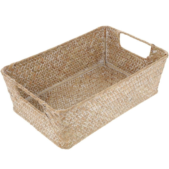 unbranded  Straw Bread Basket Foldable Tabletop Containers for Food Storage