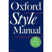 The Oxford Style Manual (Hardcover) by R M Ritter