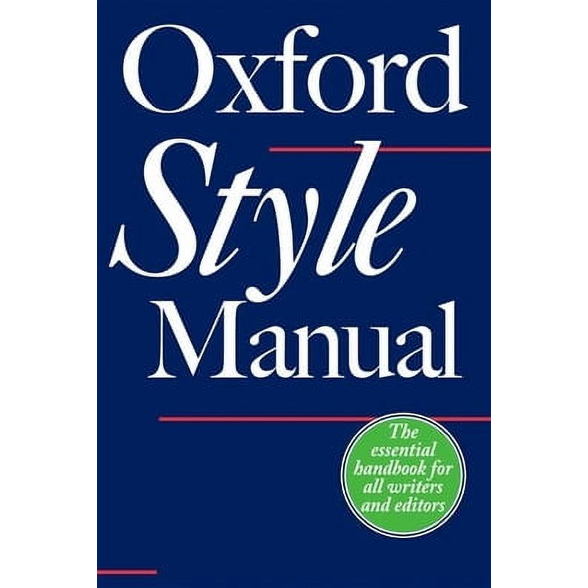 The Oxford Style Manual (Hardcover) by R M Ritter