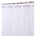 thumbnail image 2 of Dainty Home Valeria 3D Cotton Ball Puffs Linen-Look Solid Sheer Fabric 70 x 72 Shower Curtain in White, 2 of 4