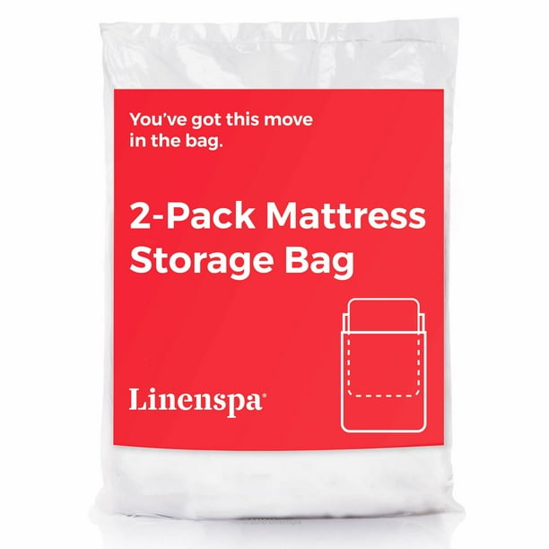 Linenspa 2Pack Mattress Bags for Moving, Storage and Disposal