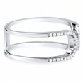 thumbnail image 3 of Silver Double Band Open Ends With Cubic Zirconia Ring, 3 of 3