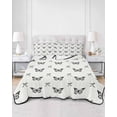 thumbnail image 2 of Full Size Quilt Bedding Set, Black Spring Butterfly Reversible Summer Quilt 3 Pieces, Bow Knot Lightweight Bedspreads Coverlets with 2 Pillow Shams for All Seasons, 2 of 5