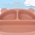 thumbnail image 4 of Suction Plate, Silicone Toddler Bear Shaped Baby Plate with Suction 3 Partition Design High Temperature Resistance Baby Plates for Dining Room, Kindergarten, 4 of 7