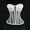 Beige, variant on Qulqfy Plus Size Corset for Women Lace Up Overbust Corset Soft Cup Boned Solid Strapless Corset Tops for Women