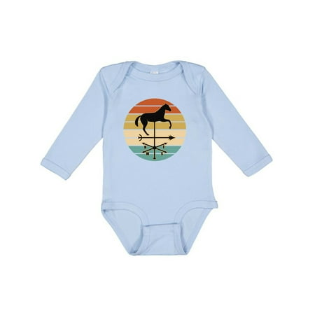 

Inktastic Horse Weather Vane Gift Weathervane Gift Baby Boy or Baby Girl Long Sleeve Bodysuit