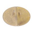 thumbnail image 3 of Manija de puerta, tirador de placa redonda retro, tirador de anillo de puerta doble, suministros para el hogar, diseño de precisión, 3 of 8