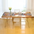 thumbnail image 3 of Yayeee Table Runner 70 inches Long Home Kitchen Dinning Party Decoration, Purple Cityscape Painting, 3 of 7
